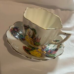 Victoria C&E Vintage English Garden Teacup and Saucer